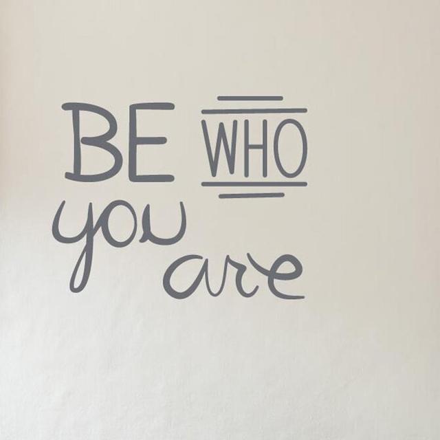 Be Who You Are Wall Sticker East Urban Home Colour: Green, Size: Large on Productcaster.