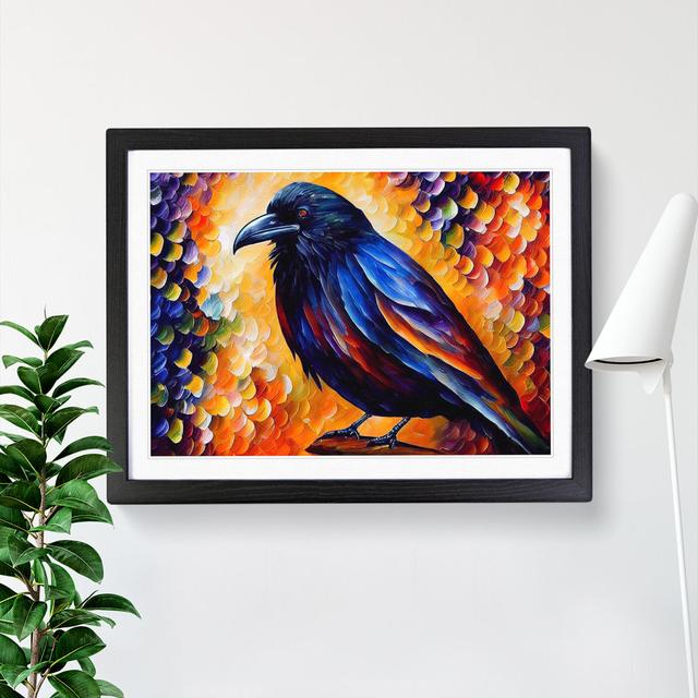 Raven Bird Vol.5 Abstract - Picture Frame Graphic Art 17 Stories Frame Colour: Black, Size: 25cm H x 34cm W x 2cm D on Productcaster.