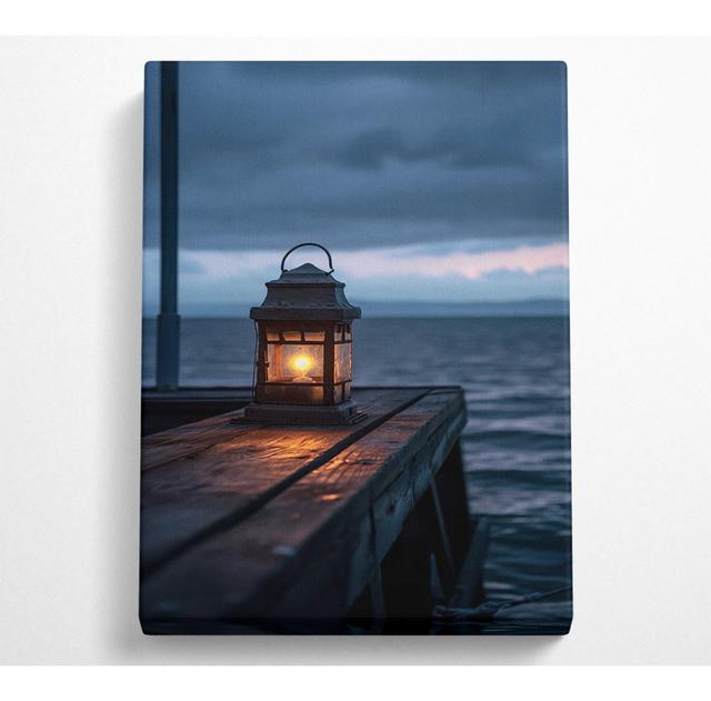 Coastal Lantern Canvas Print House of Hampton Size: 81.3cm H x 50.8cm W on Productcaster.