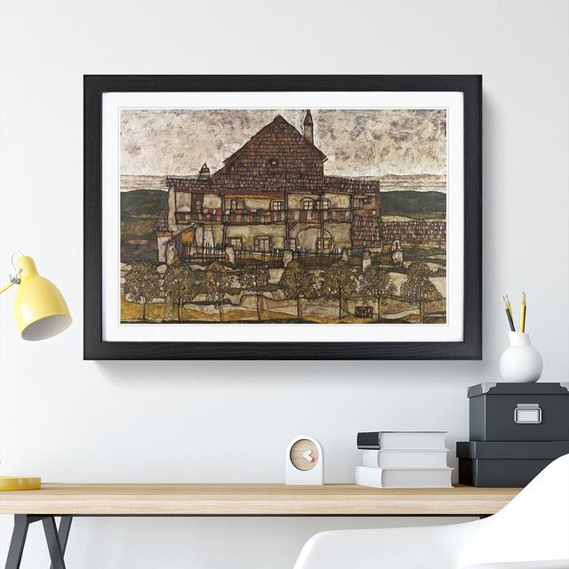 House with Shingle Roof by Egon Schiele - Picture Frame Painting East Urban Home Size: 27cm H x 36cm W x 2cm D, Frame Option: Black Framed on Productcaster.