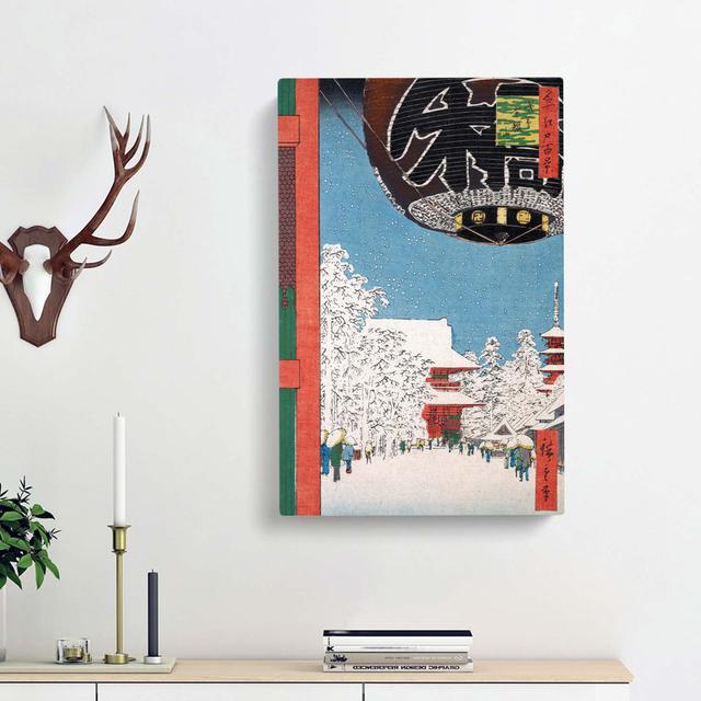 Kinryusan Temple by Utagawa Hiroshige - Wrapped Canvas Art Print East Urban Home Size: 60cm H x 40cm W x 3cm D on Productcaster.