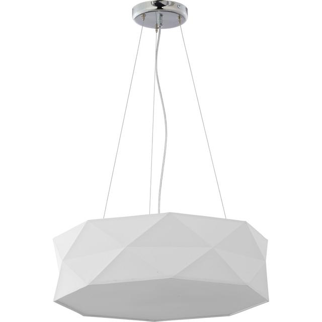 Avemari 1 - Light Geometric Pendant 17 Stories Shade Colour: White on Productcaster.