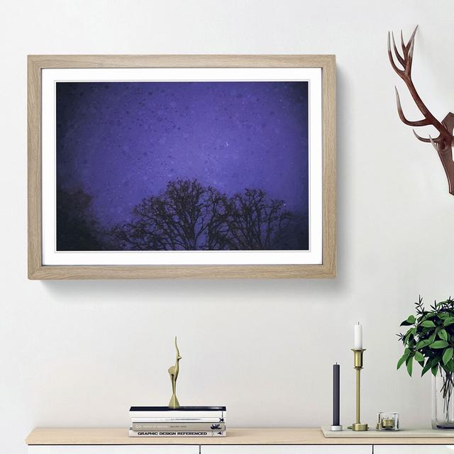 Sky Full of Purple in Abstract - Picture Frame Graphic Art Print East Urban Home Size: 27cm H x 36cm W x 2cm D, Frame Option: Oak Framed on Productcaster.