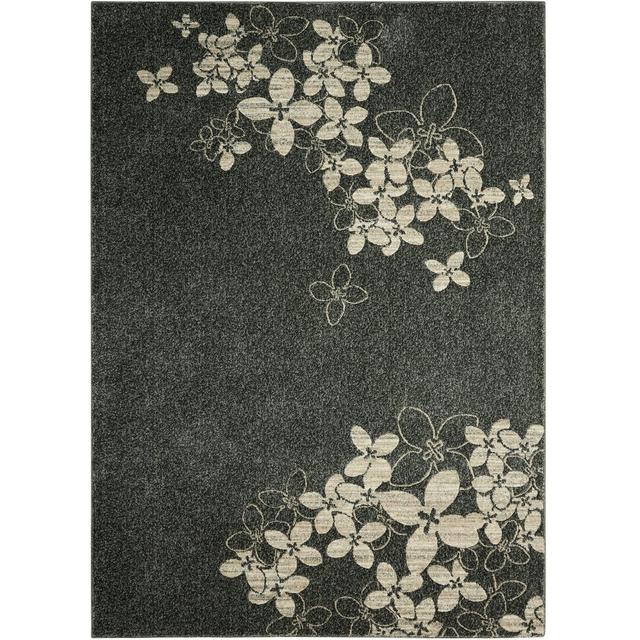 Monk Charcoal Rug Ebern Designs Rug Size: Rectangle 117 x 178cm on Productcaster.