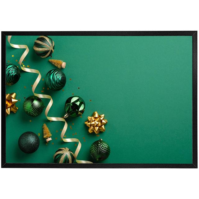 Toppino Christmas Greeting - Single Picture Frame Print The Seasonal Aisle Size: 61cm H x 91cm W x 4cm D, Frame Colour: Black on Productcaster.