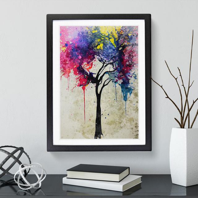 Dripping Tree - Single Picture Frame Painting Latitude Run Size: 64cm H x 46cm W x 2cm D, Frame Colour: Black on Productcaster.