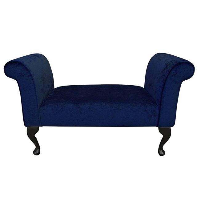 Standard Settle Bench Beaumont Upholstery Colour: Blue, Pattern: Solid Colour on Productcaster.