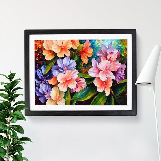 Rhododendron Flower Vol.1 Abstract - Picture Frame Photograph 17 Stories Size: 25cm H x 34cm W x 2cm D, Frame Colour: Black Framed on Productcaster.