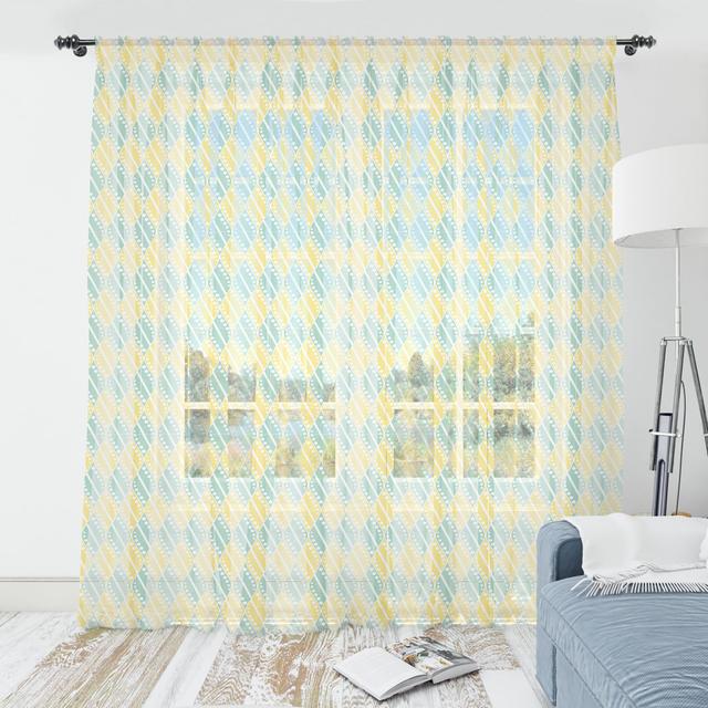 Gardinen-Set Jossimar Tulle mit Tunnelzug, transparent (Set of 2) East Urban Home Vorhanggröße: 274 cm B x 160 cm L on Productcaster.