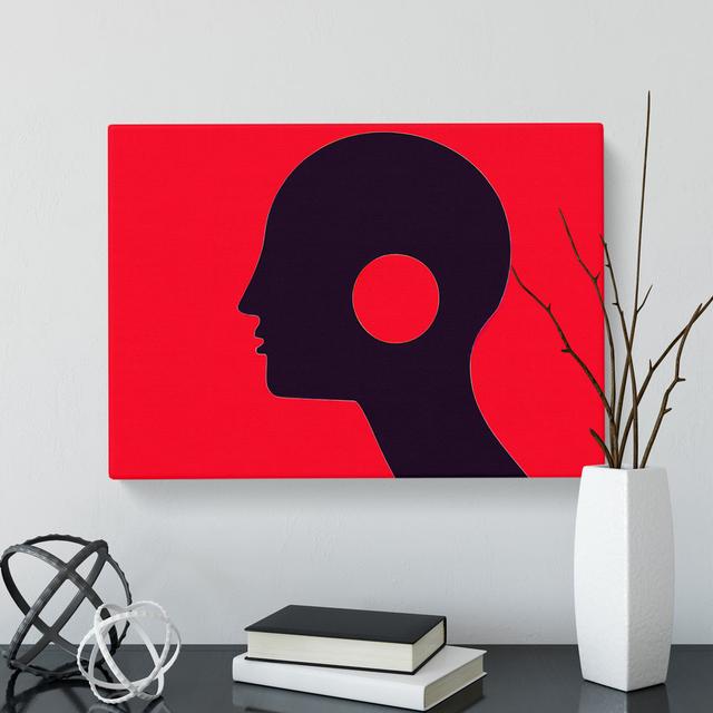 XXX-H1022-WF-7838X Silhouette Of Man - Wrapped Canvas Print Metro Lane Size: 40cm H x 60cm W x 3cm D on Productcaster.