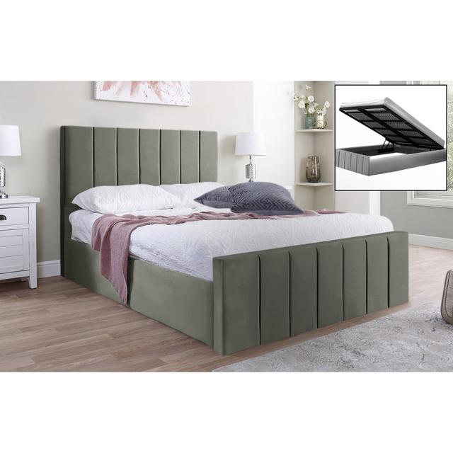 Judsonia Upholstered Storage Bed Brayden Studio Colour: Grey, Size: UK Small Double - DE 120 x 190 cm on Productcaster.