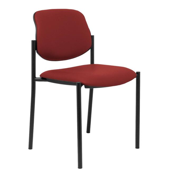 Similpiel Chassis Armless Stacking Chair Symple Stuff Seat Finish: Garnet on Productcaster.