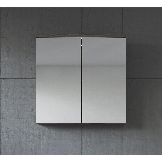 Ximena 60cm x 59cm Surface Mount Mirror Cabinet Belfry Bathroom Finish: Grey on Productcaster.