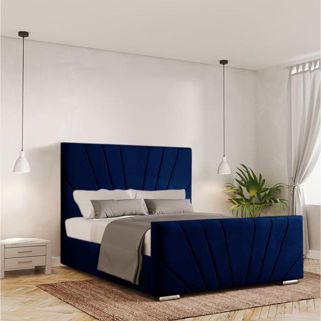 Odolo Upholstered Bed Fairmont Park Colour: Parliament, Size: Kingsize (5') on Productcaster.