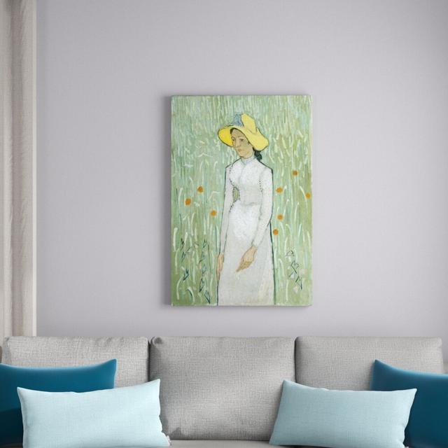 'Girl in White' by Vincent Van Gogh Oil Painting Print on Wrapped Canvas East Urban Home Size: 41cm H x 31cm W on Productcaster.