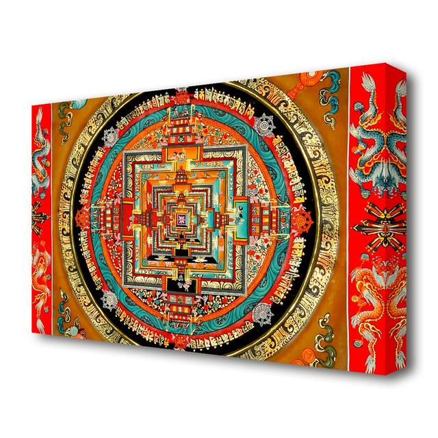 Geometric Shape Ethnic - Wrapped Canvas Graphic Art Print East Urban Home Size: 66.04 cm H x 101.6 cm W on Productcaster.