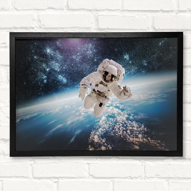 Astronaut In Space Framed Print House of Hampton Size: 29.7cm H x 42cm W on Productcaster.