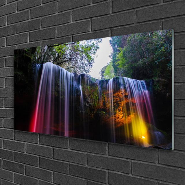 Nature Waterfall - Unframed Photograph on Glass Union Rustic on Productcaster.