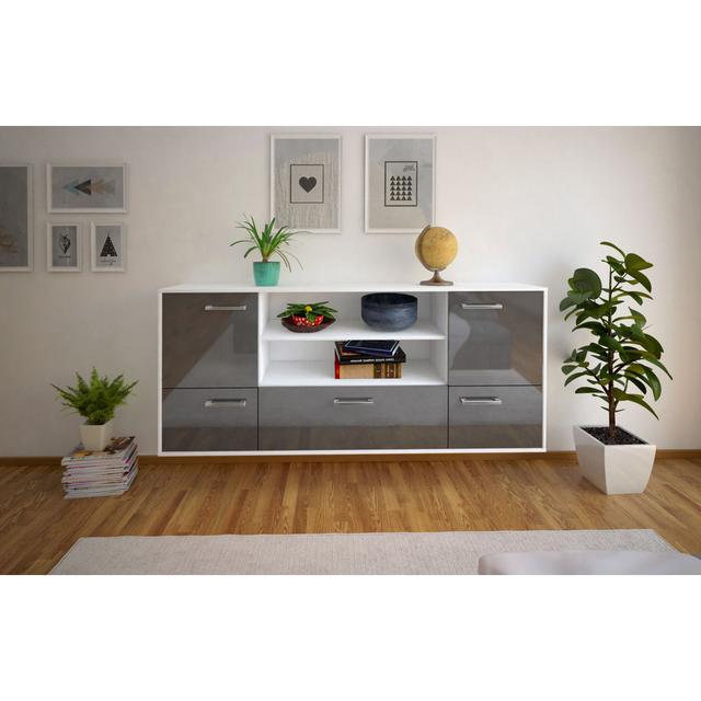 Sideboard Berania Brayden Studio Farbe (Korpus/Front): Grau/Weiß on Productcaster.