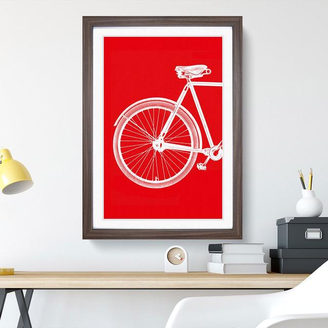 Bicycle No.1 - Picture Frame Graphic Art East Urban Home Size: 65cm H x 48cm W x 2cm D, Frame Option: Walnut on Productcaster.