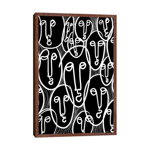 Faces by Bri Pippens - Gallery-Wrapped Canvas Giclée on Canvas Ivy Bronx Size: 66.04cm H x 45.72cm W, Format: Classic Wood Floater Framed on Productcaster.