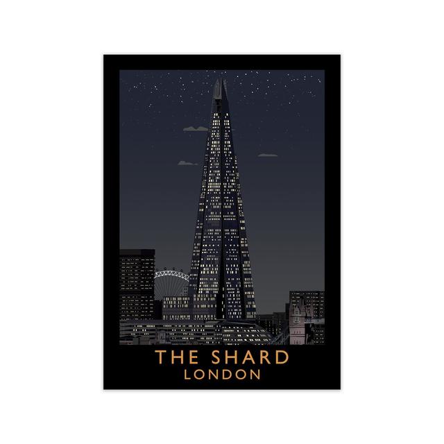 The Shard London At Night by Richard O'Neill - Print 17 Stories Size: 42 cm H x 29.7 cm W on Productcaster.