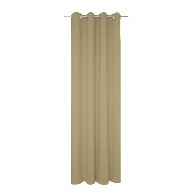 Polyester Blackout Grommet / Eyelet Curtain Panel Wirth Panel Size: 142cm Width x 385cm Drop, Curtain Colour: Taupe on Productcaster.