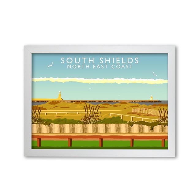 South Shields North East Coast by Richard O'Neill - Graphic Art Print on Paper 17 Stories Size: 21cm H x 29.7cm W x 3cm D, Format: White Framed on Productcaster.