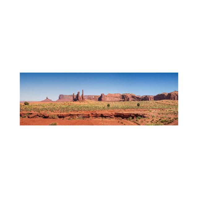 Monument Valley Totem Pole by Melanie Viola - Wrapped Canvas Panoramic Print Gracie Oaks Size: 30.48cm H x 91.44cm W x 1.905cm D on Productcaster.