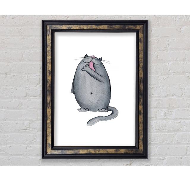 Happy Cat Framed Print Highland Dunes Size: 142.2cm H x 84.1cm W on Productcaster.