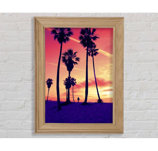 Los Angeles Palm Tree Walk - Druck Bright Star Größe: 142,2 cm H x 84,1 cm B on Productcaster.