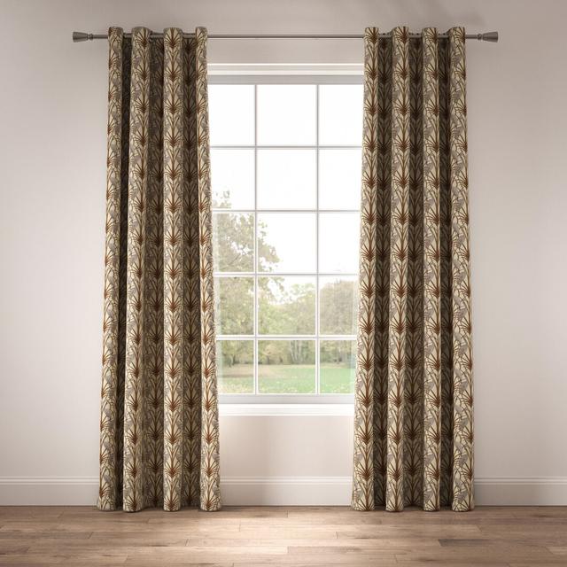 Made to Order - Nouveau Heron Eyelet Blackout Curtains The Chateau By Angel Strawbridge Colour: Cream, Panel Size: Width 254 x Drop 274 cm on Productcaster.