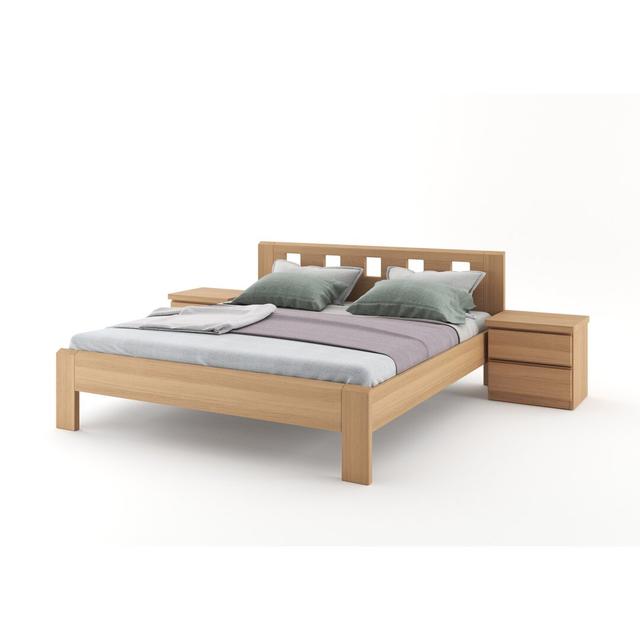 Dalila Upholstered Bed Frame Jelinek Size: 160 x 210 cm, Colour: Oak on Productcaster.