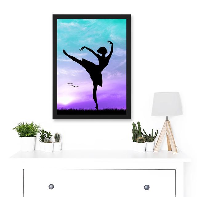 Photo Mock Up Silhouette Sunset Ballet Dancer Picture Framed Rectangle Paper 17 Stories on Productcaster.