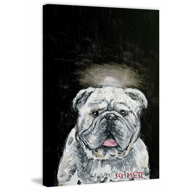 Bulldog Angel by Jay Schmetz - Wrapped Canvas Painting Print East Urban Home Size: 76cm H x 51cm W on Productcaster.