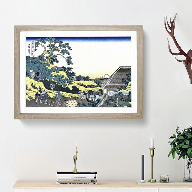 Mishima Pass by Katsushika Hokusai - Picture Frame Painting Print East Urban Home Frame Option: Oak Framed, Size: 36cm H x 48cm W x 2cm D on Productcaster.