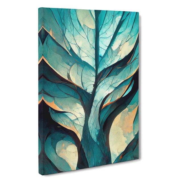 XC1022-4747X Tree In Abstract No.3 - Wrapped Canvas Print Metro Lane Size: 50cm H x 35cm W x 3cm D on Productcaster.