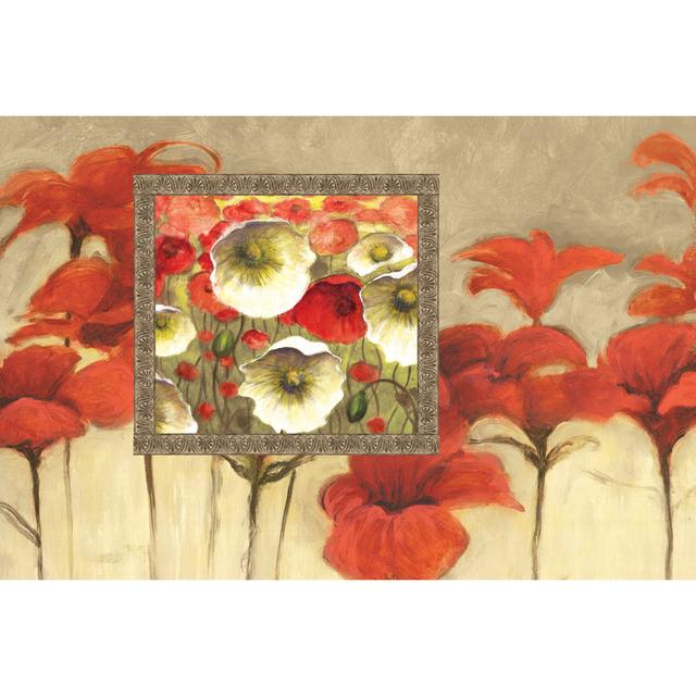 Poppies With Poppies - Wrapped Canvas Painting Marlow Home Co. Size: 51cm H x 76cm W x 3.8cm D on Productcaster.