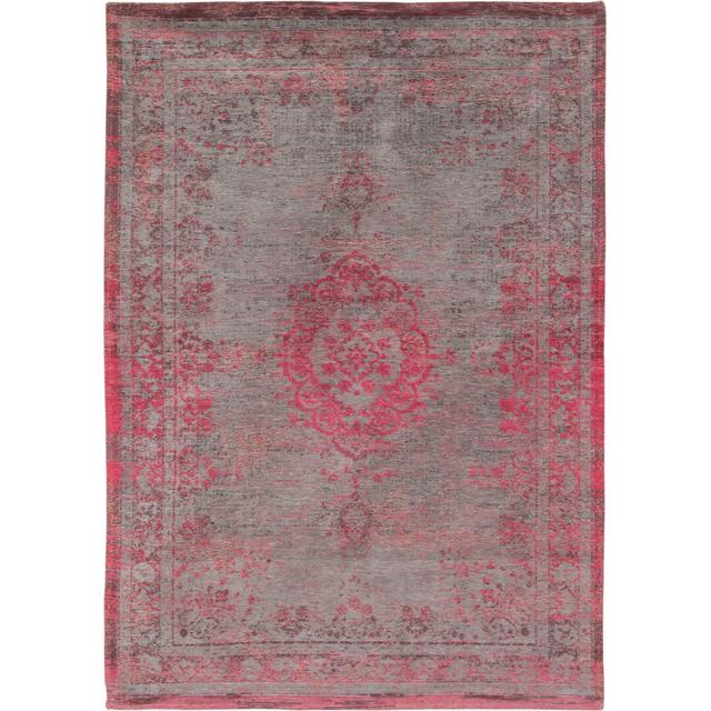 Fading World Flatweave Cotton Grey/Pink Rug Louis de Poortere Rug Size: Rectangle 140 x 200cm on Productcaster.