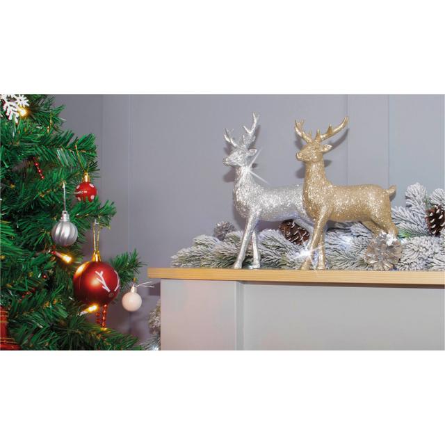 Ivalee Glitter Reindeer The Seasonal Aisle Colour: Silver on Productcaster.