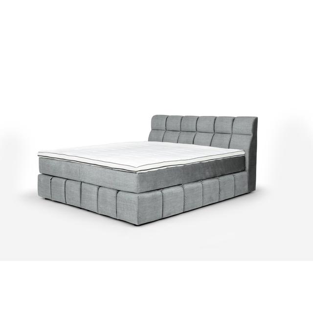 Boxspringbett Downtown BXB COTTA Farbe: Grau/Weiß, Komfortniveau der Matratze: H2: Bis ca. 60 kg/H2: Bis ca. 80 kg, Größe: 180 x 200 cm on Productcaster.