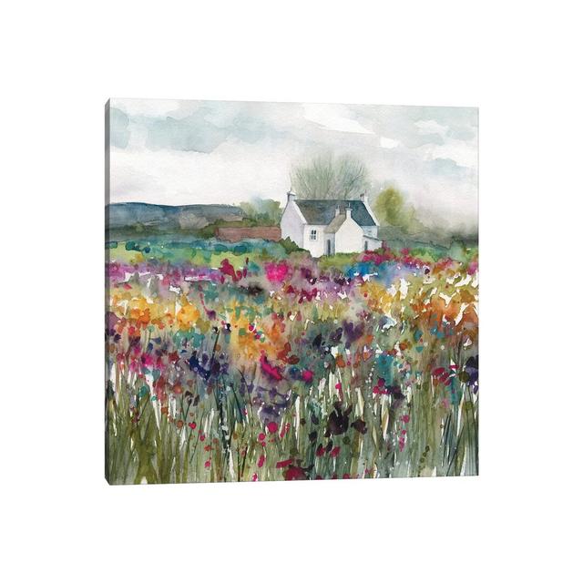 Wildflower Cottage by Carol Robinson - Painting Print on Canvas Brambly Cottage Size: 66.04cm H x 66.04cm W x 1.91cm D, Format: Wrapped Canvas on Productcaster.