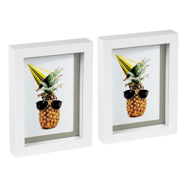 Shadow Box Picture Frame - Set of 2 (Set of 2) Nicola Spring Colour: Grey on Productcaster.