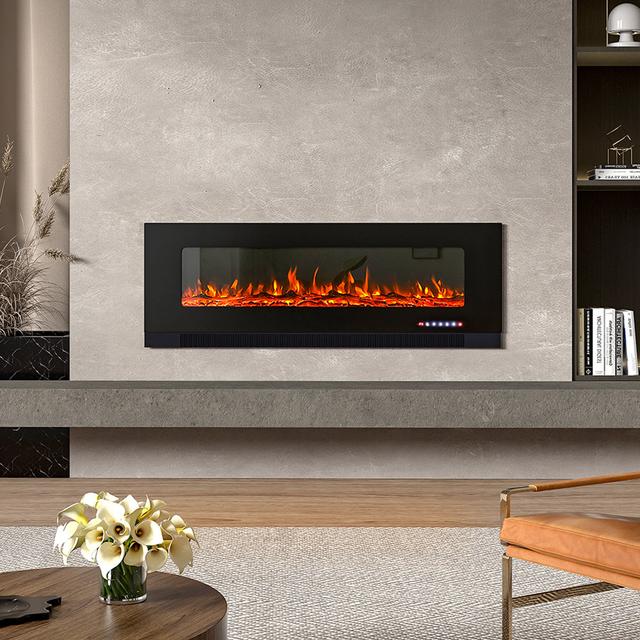 Tanisha Belfry Heating Electric Inset Fire Belfry Heating Finish: Black, Size: 50cm H x 127cm W x 12cm D on Productcaster.