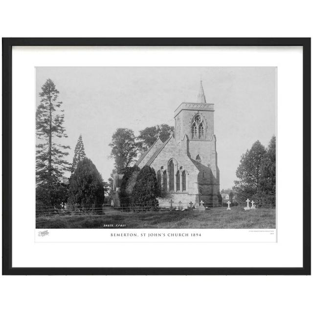 'Bemerton, St John's Church 1894' - Picture Frame Photograph Print on Paper The Francis Frith Collection Size: 40cm H x 50cm W x 2.3cm D on Productcaster.