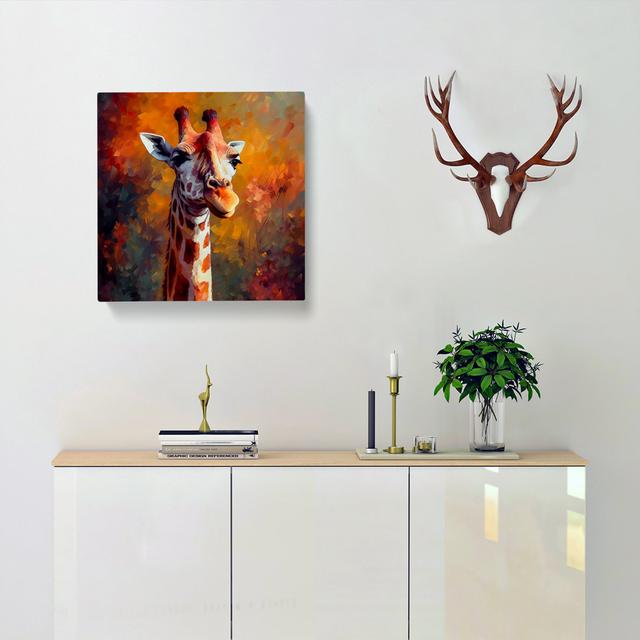 Giraffe Neo-Impressionism - Print Latitude Vive Size: 50cm H x 50cm W x 3cm D on Productcaster.