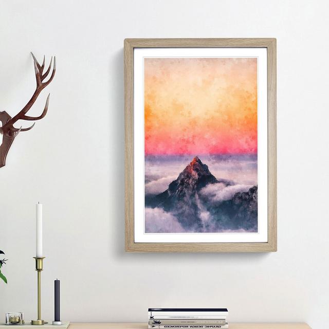 The Top of Matterhorn Mountain - Picture Frame Painting Print East Urban Home Frame Option: Oak Framed, Size: 87cm H x 62cm W x 2cm D on Productcaster.