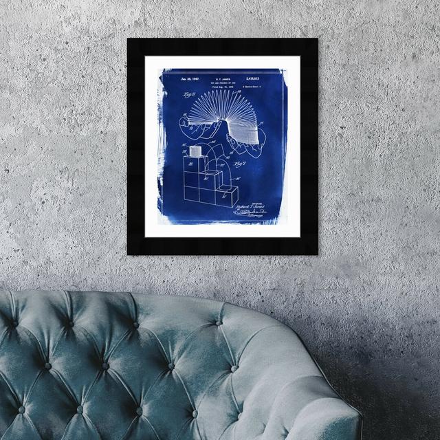 'Slinky 1947' Framed Graphic Art in Blue East Urban Home Size: 31 cm H x 25 cm W on Productcaster.