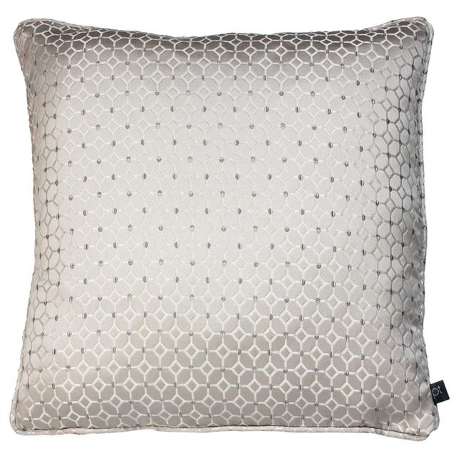 Colonial Geometric Square Throw Cushion Cover Rosdorf Park Colour: Sterling on Productcaster.