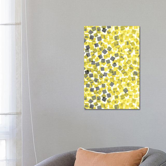 Confetti Illuminating Yellow - Wrapped Canvas Art Prints - Wrapped Canvas Gallery-Wrapped Canvas Giclée Metro Lane Size: 66.04cm H x 45.72cm W on Productcaster.